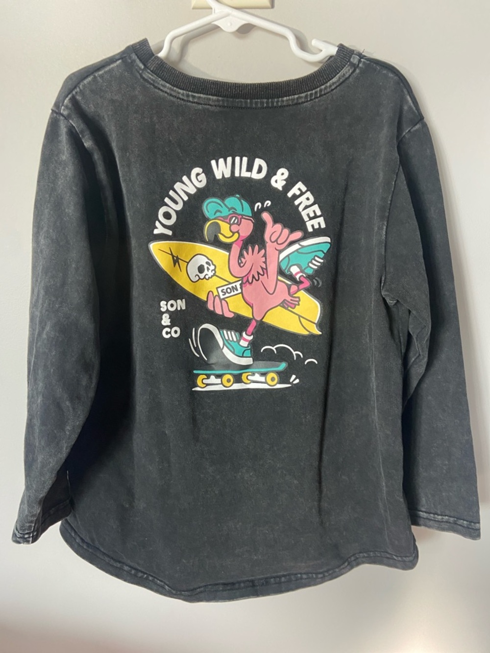 'Young Wild & Free' Graphic Kids Long Sleeve Tee